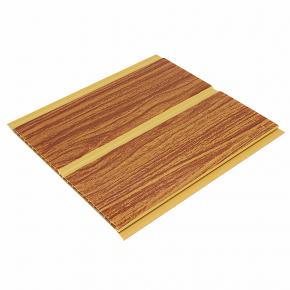 H-16 Hot stamping wood color design middle groove pvc ceiling panel 