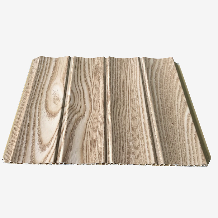  Modern 3d wave Wood laminated PVC Ceiling Panel for Decoration