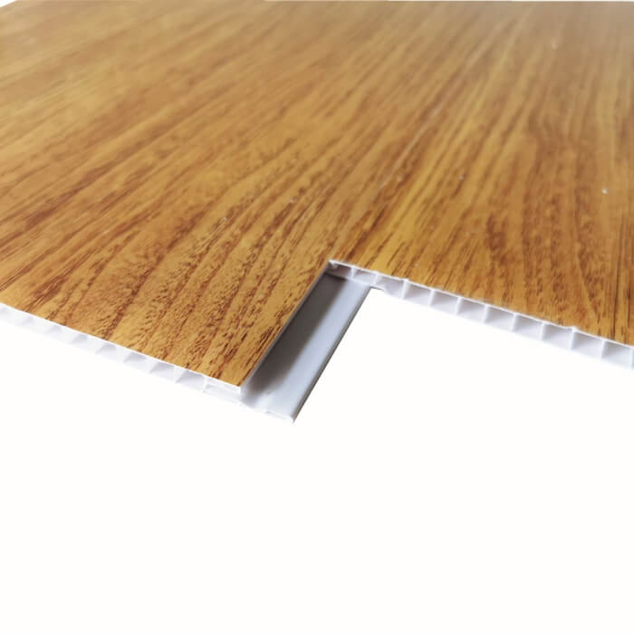 200mm Hot Stamping Long Strip Rood Design PVC Wood Ceiling Tiles Plastic Panel Interior Decoration
