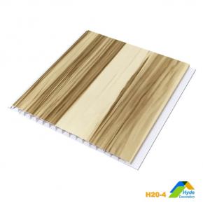 Wood Color Paneles Decorativos Falso Cielo PVC Striped Ceiling