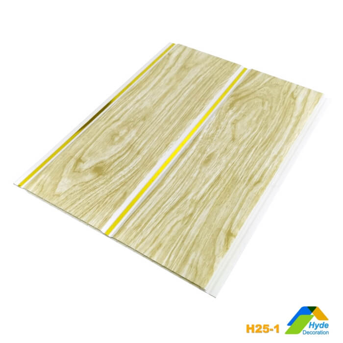 7mm PVC Para Cielo Raso Middle Groove Strip Printing PVC Wood Ceiling Tile Panel