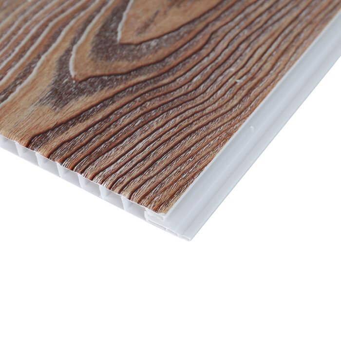 Wood Design Plastica Tablilla PVC Cielo Raso Hot Stamping Ceiling Panel