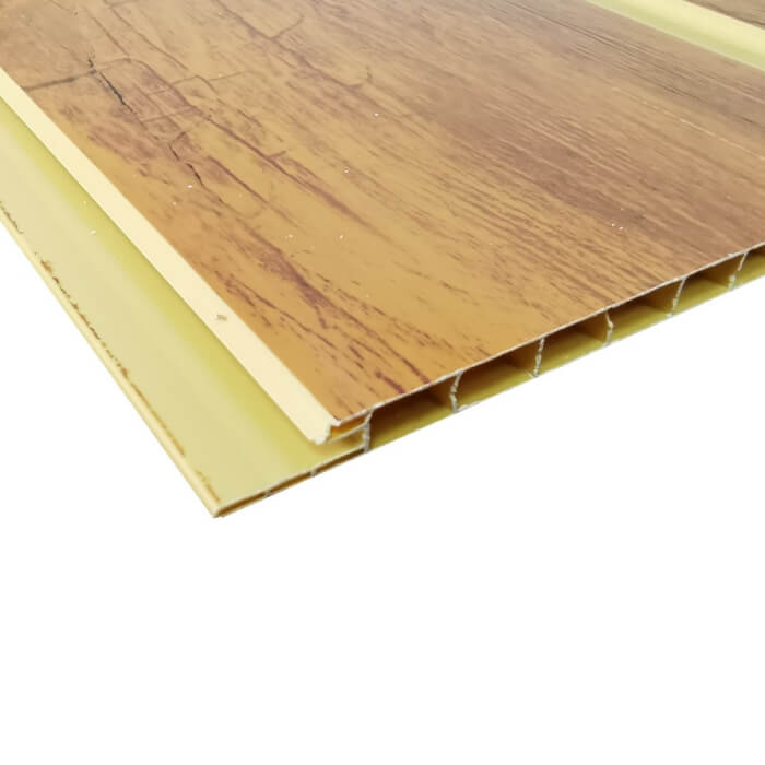 Hot Stamping Wood Grain PVC Panel De Pared Decorativo Plastic False Ceiling 