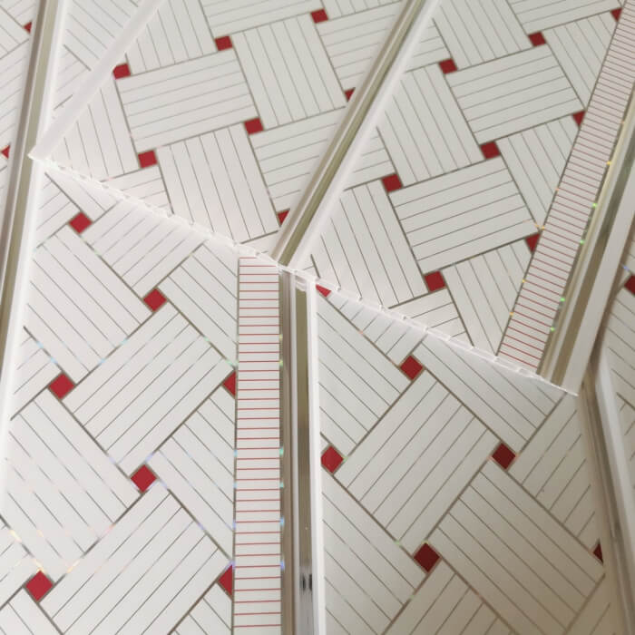 China Supplier hot stamping groove roof plastic PVC ceiling design price