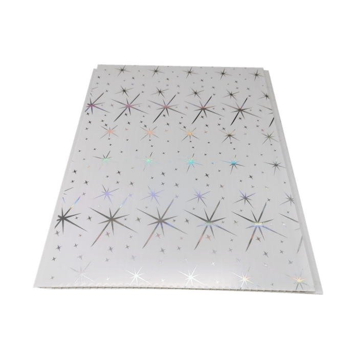 6mm Thickness Interior Wall Decorative Plastic PVC Hot Stamping Star Ceiling Panel Tile