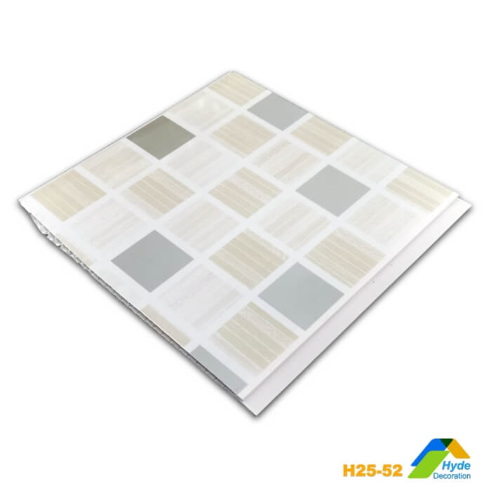 Hot Stamping Cielo Falso PVC Strip Ceiling Internal Cladding Panel 250mm