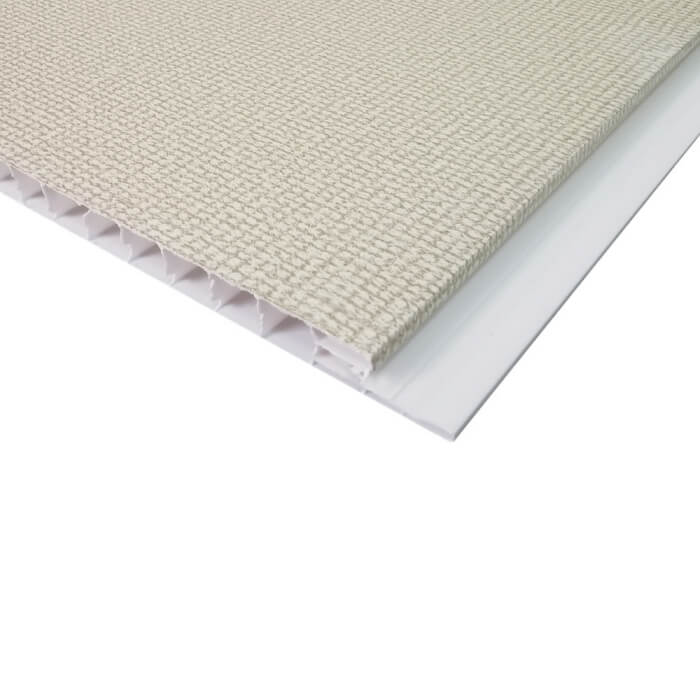20cm Woven Design Flat Paneles Decorativos PVC Roof Ceiling Lambri Panel