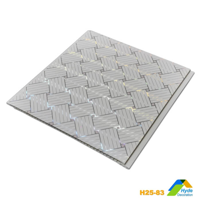 250mm Width Hot Stamping Faux Plafond PVC Panel Wall Ceiling Modern Design