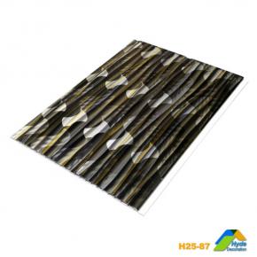 7mm Thickness Lambri Wall PVC Panel Plastic Tongue and Groove Roof Ceiling 3D Design