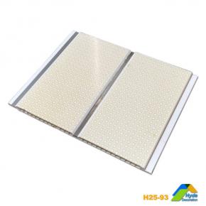 7mm Thickness Twin Chrome PVC Bathroom Roof Cladding Sliver Line Indoor Plastic Ceilings