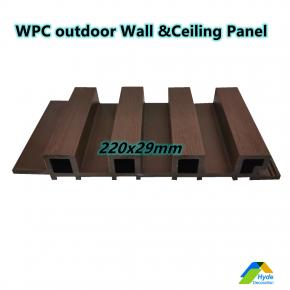 220mmx29mm Outdoor facade slat wall decorative external wpc wall panel