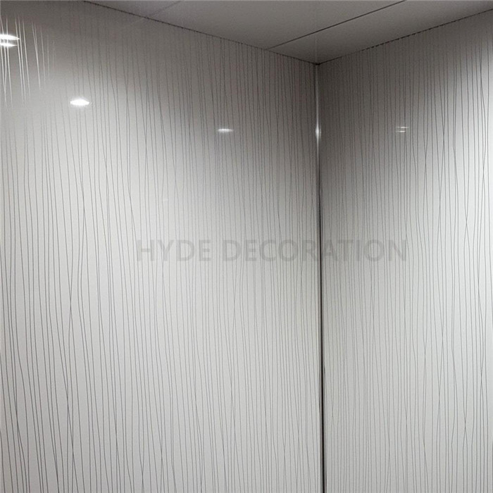 White Black Gloss Silver String Pvc Wet Wall Shower Panels