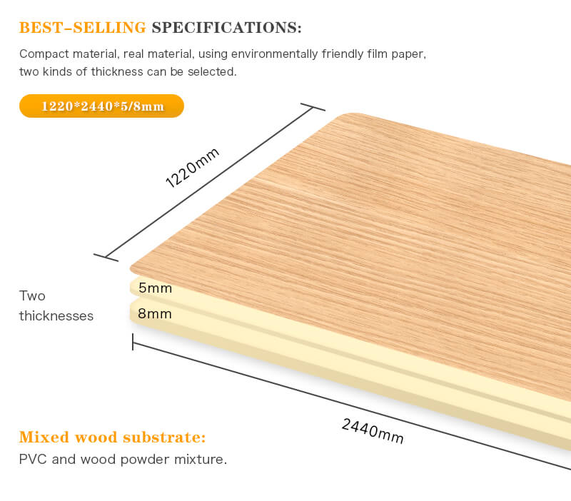 Wood Finish Bamboo Fiber Board